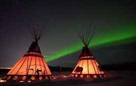 Best Value Aurora Viewing + Snowshoeing, Wildlife & Hot Springs (Winter)