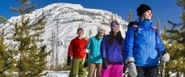 Snowshoeing to Marble Canyon, Banff